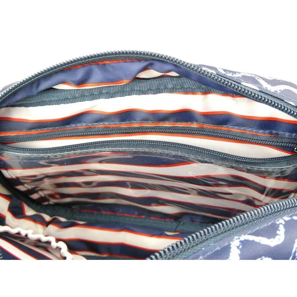 Lug Blue & White Carousel RFID Crossbody Bag